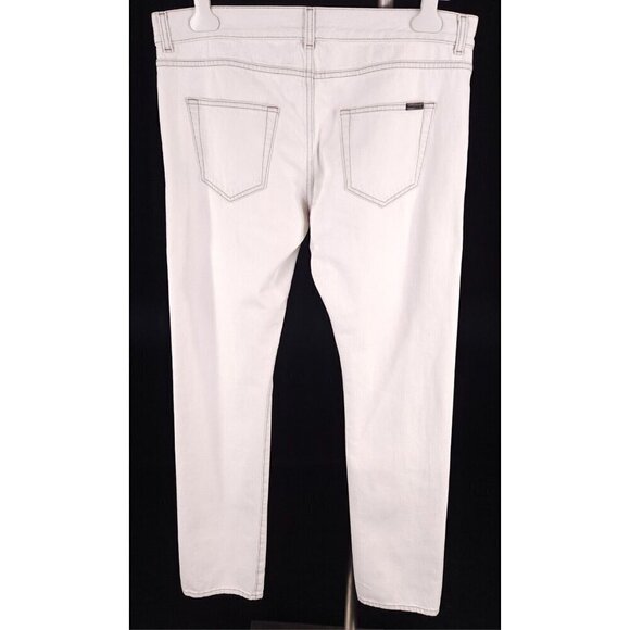 Saint Laurent Paris D18 M/SL-LW Jeans 34 Mens Off White Defect New - Picture 6 of 16